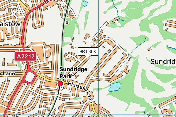 BR1 3LX map - OS VectorMap District (Ordnance Survey)