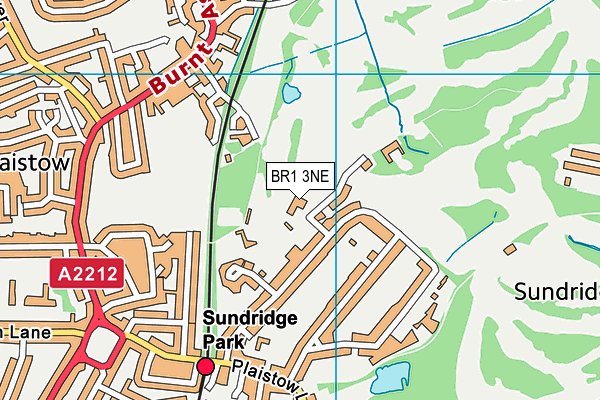 Sundridge Park Golf Club map (BR1 3NE) - OS VectorMap District (Ordnance Survey)