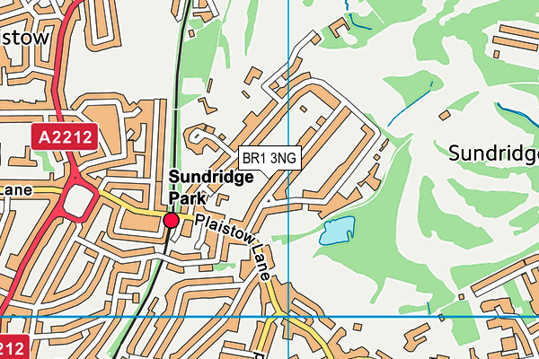 BR1 3NG map - OS VectorMap District (Ordnance Survey)