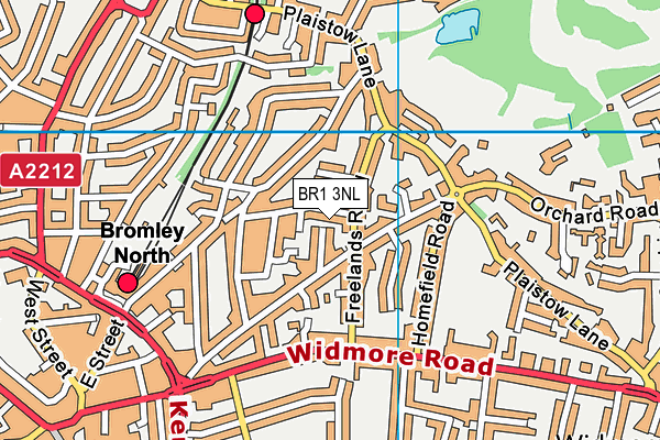 BR1 3NL map - OS VectorMap District (Ordnance Survey)