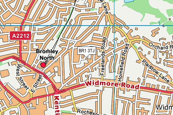 BR1 3TJ map - OS VectorMap District (Ordnance Survey)