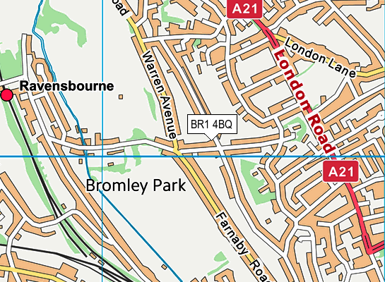 BR1 4BQ map - OS VectorMap District (Ordnance Survey)