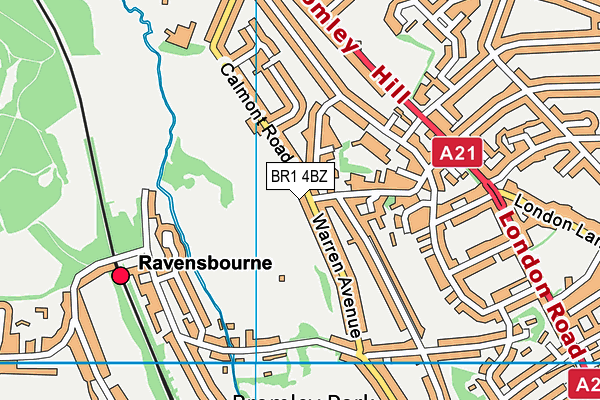 Millwall Fc Training Ground map (BR1 4BZ) - OS VectorMap District (Ordnance Survey)