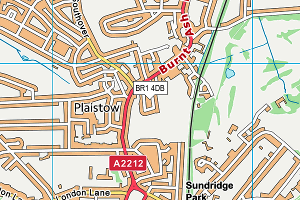 BR1 4DB map - OS VectorMap District (Ordnance Survey)