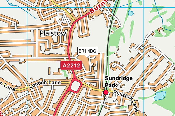 BR1 4DG map - OS VectorMap District (Ordnance Survey)