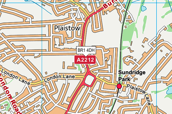 BR1 4DH map - OS VectorMap District (Ordnance Survey)