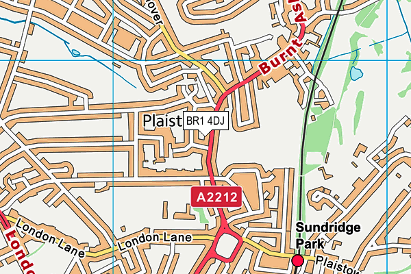 BR1 4DJ map - OS VectorMap District (Ordnance Survey)