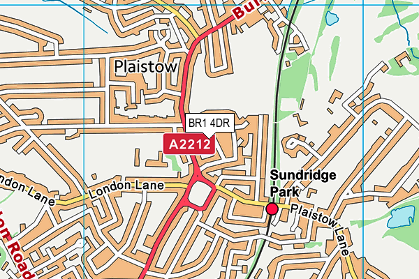 BR1 4DR map - OS VectorMap District (Ordnance Survey)