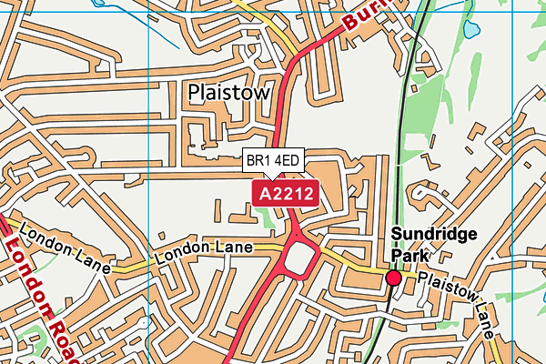 BR1 4ED map - OS VectorMap District (Ordnance Survey)