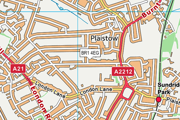 BR1 4EG map - OS VectorMap District (Ordnance Survey)