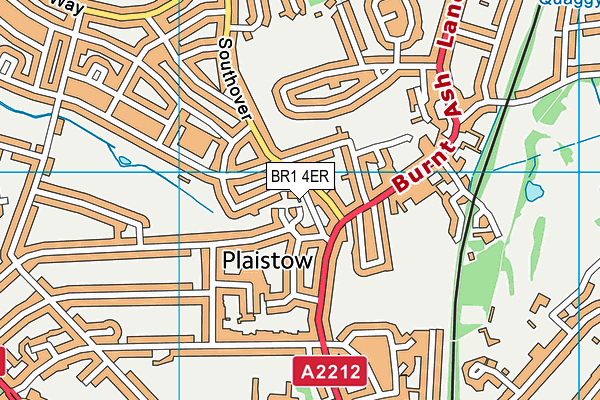 BR1 4ER map - OS VectorMap District (Ordnance Survey)