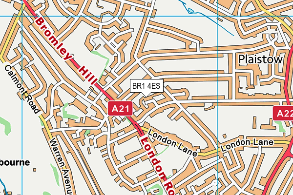 BR1 4ES map - OS VectorMap District (Ordnance Survey)