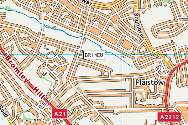 BR1 4EU map - OS VectorMap District (Ordnance Survey)