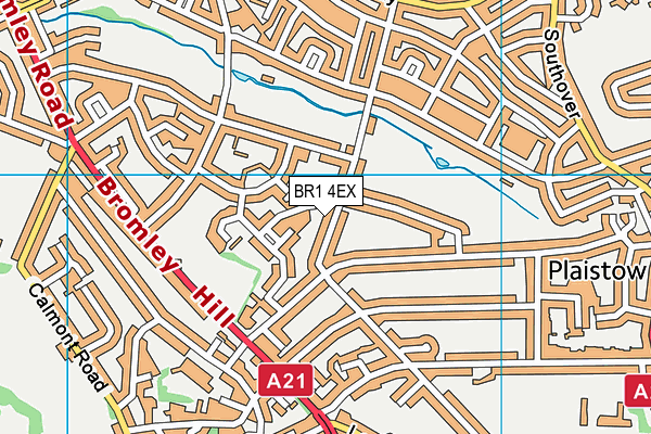 BR1 4EX map - OS VectorMap District (Ordnance Survey)