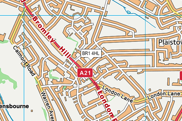 BR1 4HL map - OS VectorMap District (Ordnance Survey)