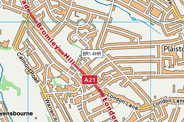 BR1 4HR map - OS VectorMap District (Ordnance Survey)