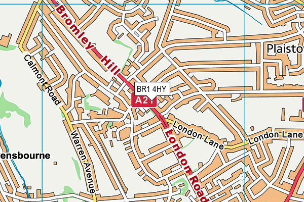 BR1 4HY map - OS VectorMap District (Ordnance Survey)