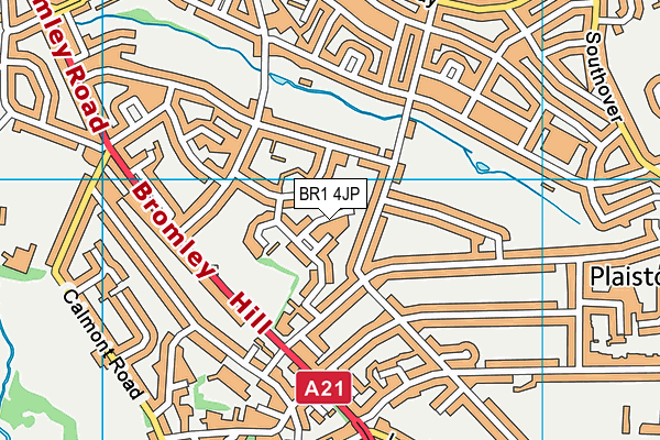 BR1 4JP map - OS VectorMap District (Ordnance Survey)