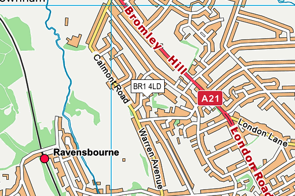 BR1 4LD map - OS VectorMap District (Ordnance Survey)