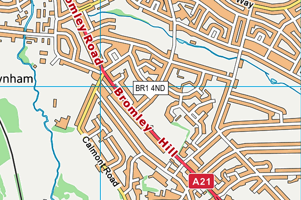 BR1 4ND map - OS VectorMap District (Ordnance Survey)
