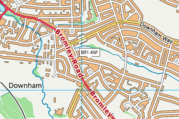 BR1 4NF map - OS VectorMap District (Ordnance Survey)