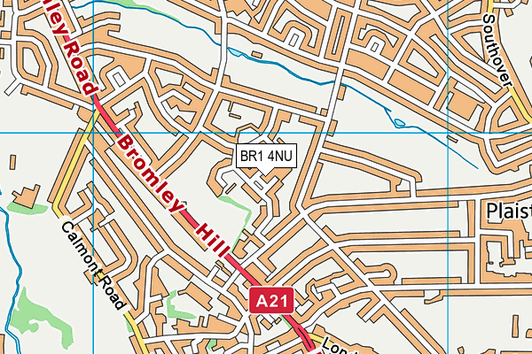 BR1 4NU map - OS VectorMap District (Ordnance Survey)