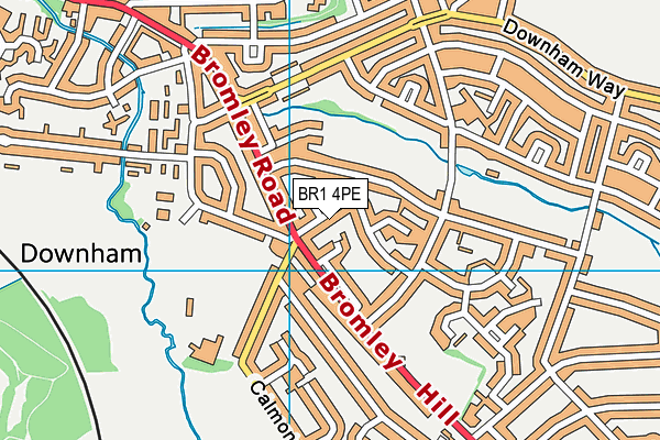 BR1 4PE map - OS VectorMap District (Ordnance Survey)