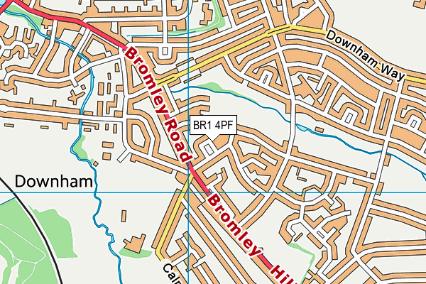 BR1 4PF map - OS VectorMap District (Ordnance Survey)