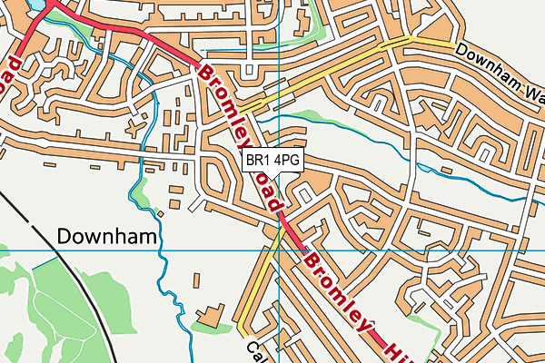 BR1 4PG map - OS VectorMap District (Ordnance Survey)