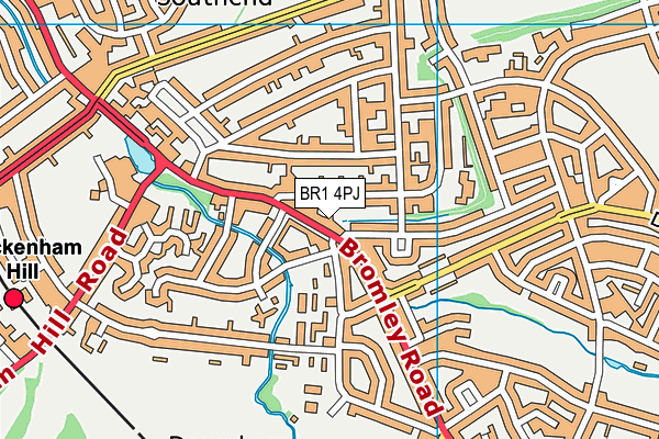 BR1 4PJ map - OS VectorMap District (Ordnance Survey)