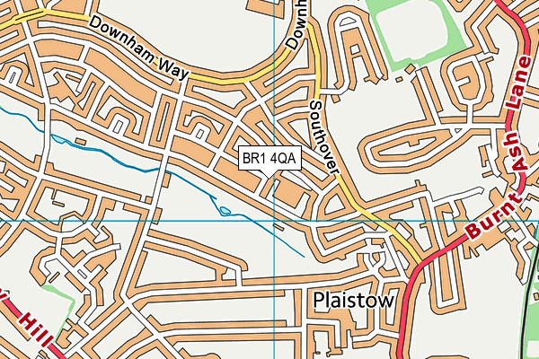 BR1 4QA map - OS VectorMap District (Ordnance Survey)