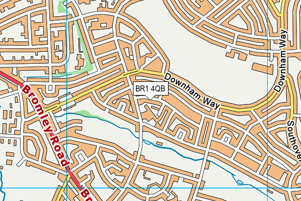 BR1 4QB map - OS VectorMap District (Ordnance Survey)