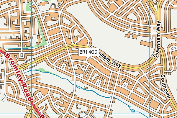 BR1 4QD map - OS VectorMap District (Ordnance Survey)