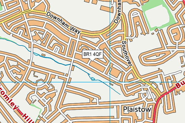 BR1 4QF map - OS VectorMap District (Ordnance Survey)