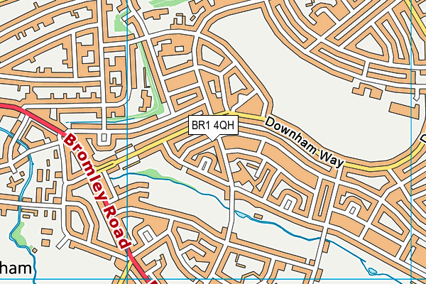 BR1 4QH map - OS VectorMap District (Ordnance Survey)
