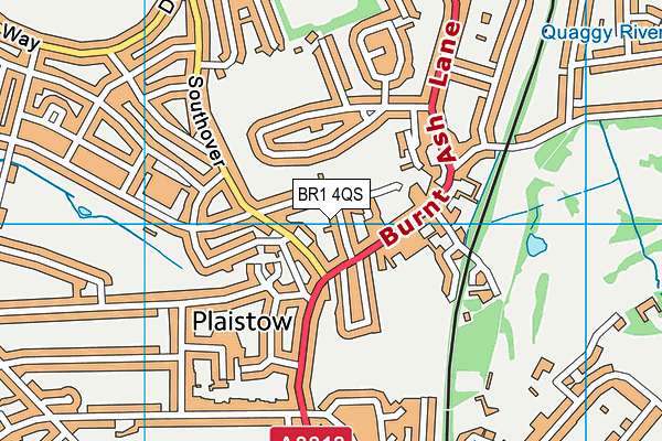 BR1 4QS map - OS VectorMap District (Ordnance Survey)