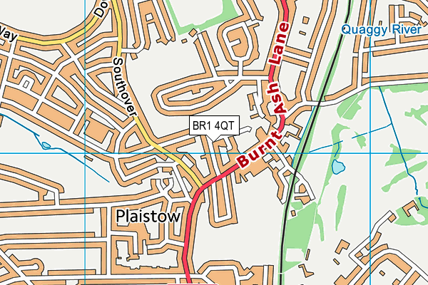 BR1 4QT map - OS VectorMap District (Ordnance Survey)