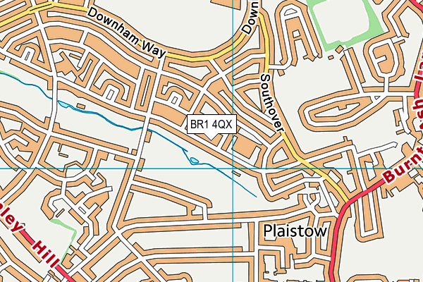 Burnt Ash Primary School map (BR1 4QX) - OS VectorMap District (Ordnance Survey)
