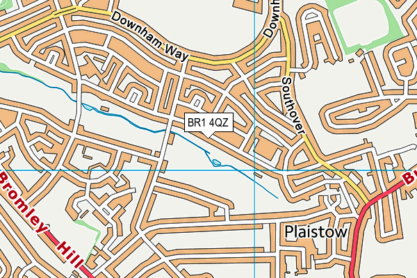 BR1 4QZ map - OS VectorMap District (Ordnance Survey)