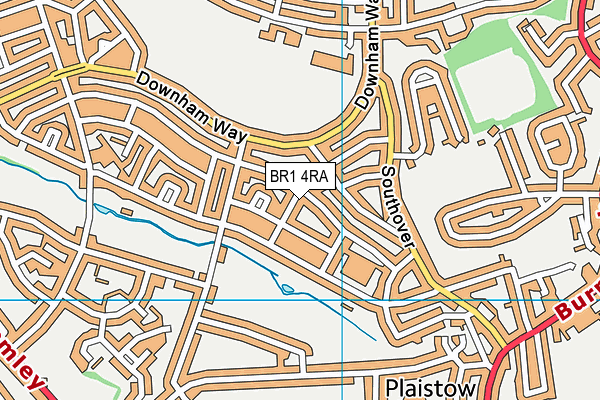 BR1 4RA map - OS VectorMap District (Ordnance Survey)