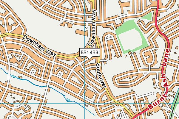 BR1 4RB map - OS VectorMap District (Ordnance Survey)