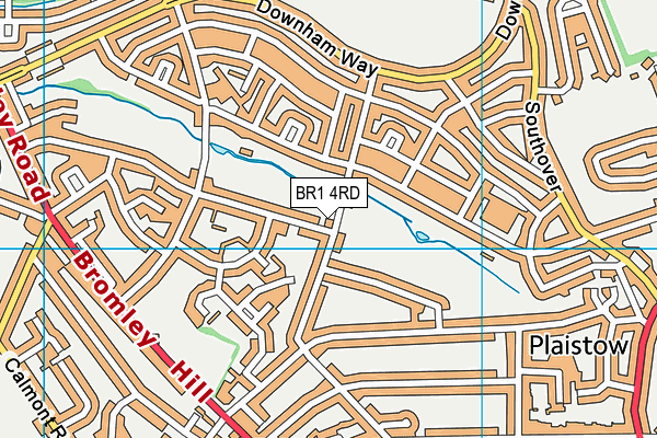BR1 4RD map - OS VectorMap District (Ordnance Survey)