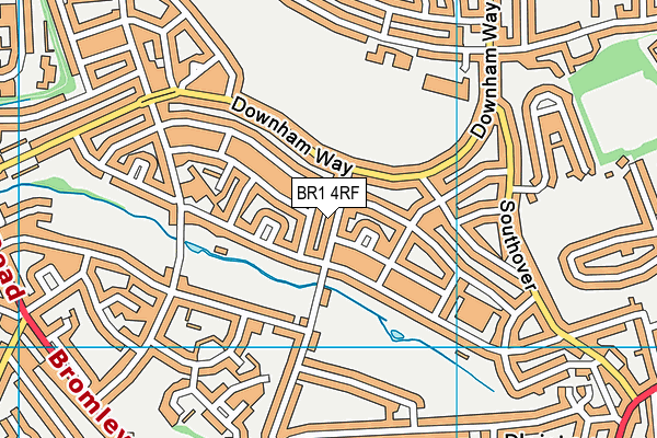 BR1 4RF map - OS VectorMap District (Ordnance Survey)