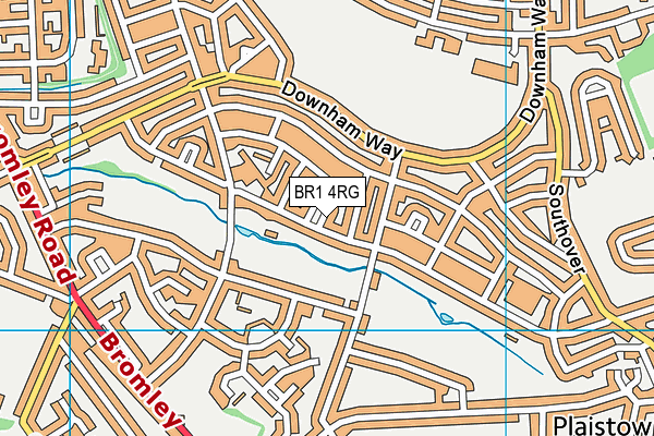 BR1 4RG map - OS VectorMap District (Ordnance Survey)