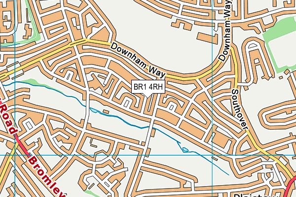 BR1 4RH map - OS VectorMap District (Ordnance Survey)