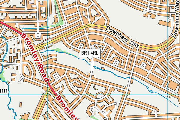 BR1 4RL map - OS VectorMap District (Ordnance Survey)