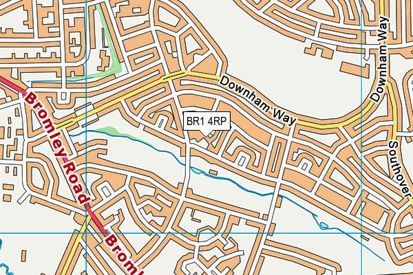 BR1 4RP map - OS VectorMap District (Ordnance Survey)