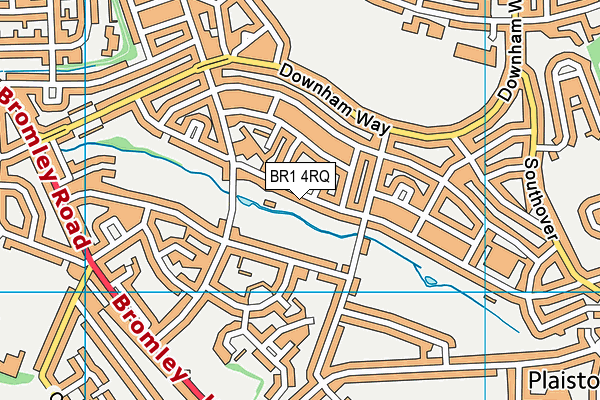 BR1 4RQ map - OS VectorMap District (Ordnance Survey)