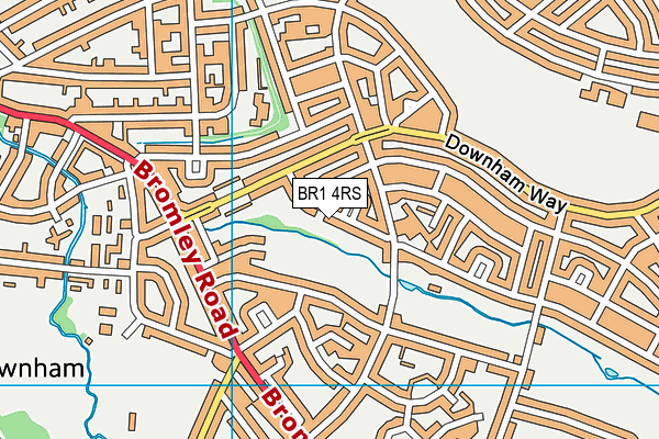 BR1 4RS map - OS VectorMap District (Ordnance Survey)