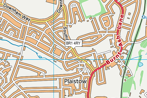 BR1 4RY map - OS VectorMap District (Ordnance Survey)